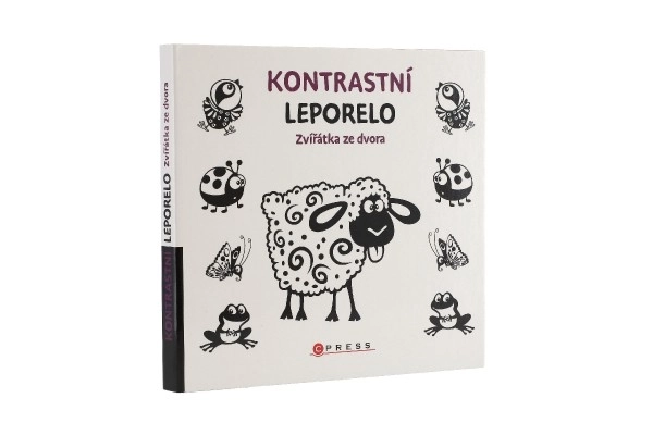 Książeczka Kontrastowe leporello Zwierzątka z podwórka 15,5x15cm 0m+