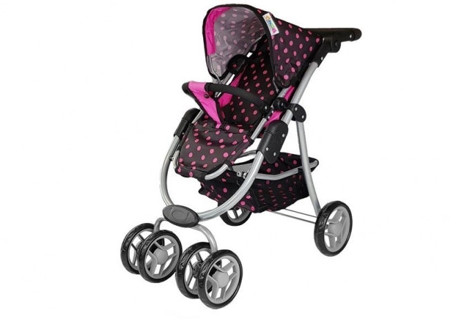 Wózek 2 w 1 z torbą na wózek Black and Pink