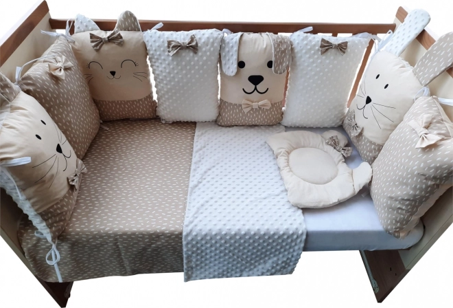 Zestaw do łóżeczka Sleep Guardian 12-częściowy beżowy