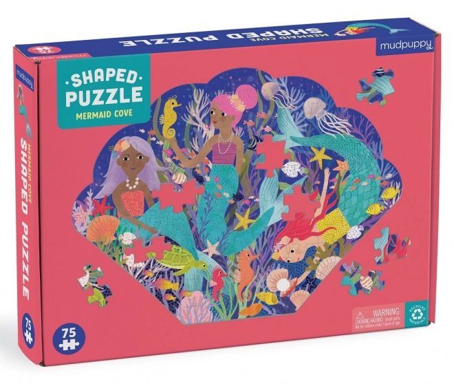 Puzzle w kształcie muszli Zatoka morskich wróżek 75 elementów
