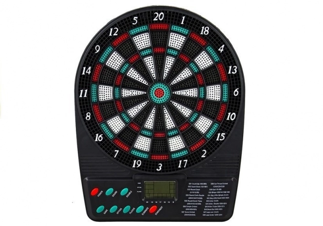 Elektroniczna tarcza cyfrowa 20x26cm + 3 rzutki plastikowe na baterie z dźwiękiem w pudełku 21x27x4cm