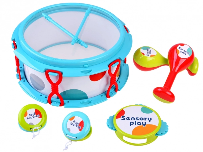 Zestaw instrumentów muzycznych bębenek marakasy