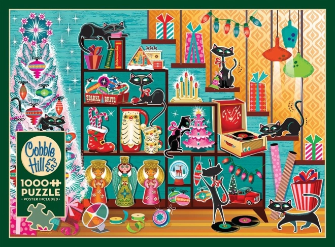 Puzzle Świąteczne Kotki 1000 elementów