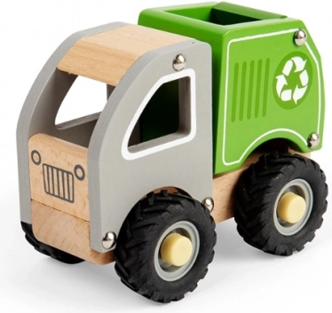 Drewniany pojazd recyklingowy dla dzieci