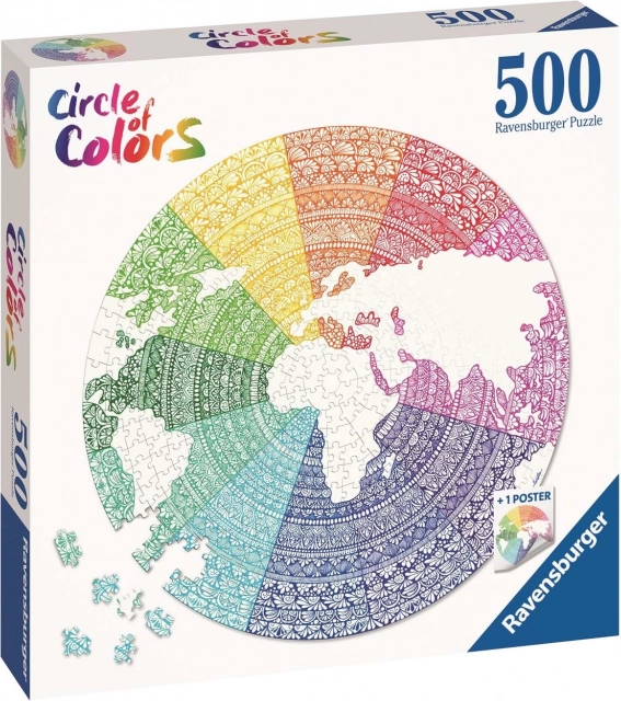 Ravensburger puzzle Krąg kolorów Mandala 500 elementów