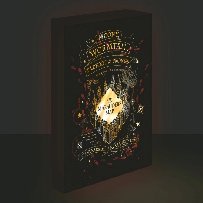 Świecący LED obraz Harry Potter - Mapa Huncwotów