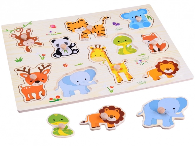 Drewniane puzzle zwierzątka