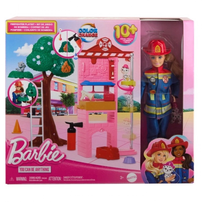 Lalka Barbie strażaczka z akcesoriami