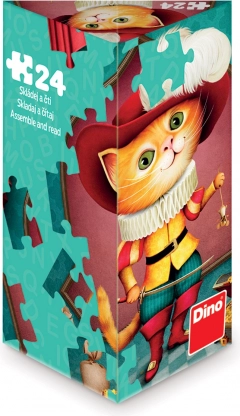 Dino puzzle Kot w butach 24 elementy
