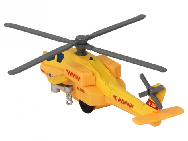 Helikopter ratunkowy z aluminium zasilany mixem dźwięków i świateł