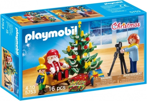 Zestaw z figurkami Christmas Fotografie ze Świętym Mikołajem