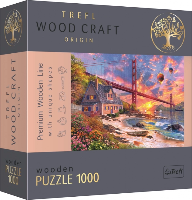 Puzzle zachód słońca nad Golden Gate 1000 kawałków
