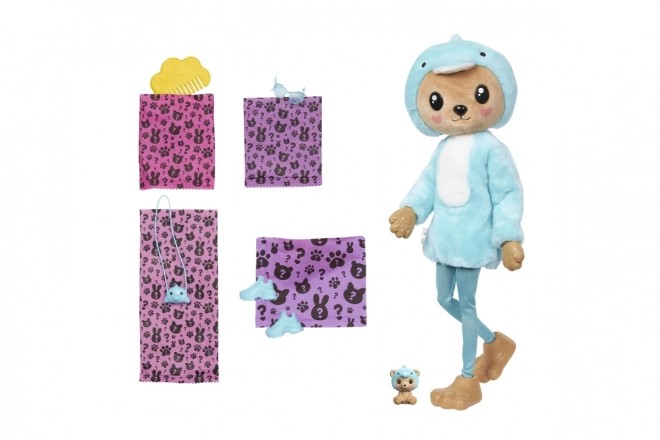 Lalka Barbie Cutie Reveal w Kostiumie Misia - Delfin