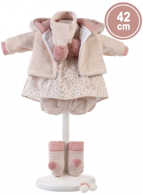 Llorens 424J JULIA - realistyczna lalka z dźwiękami i miękkim materiałowym ciałem - 42 cm