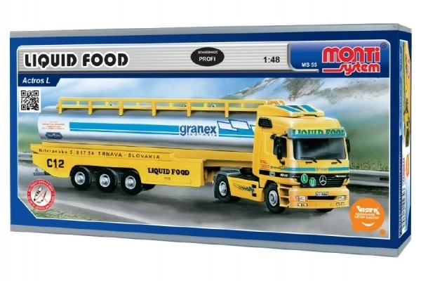 Zestaw Monti System MS 55 Jedzenie w Płynie Actros L-MB 1:48 w pudełku 31,5x16,5x8cm