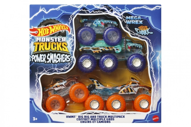 Zestaw samochodów Hot Wheels Monster Trucks Power Smashers