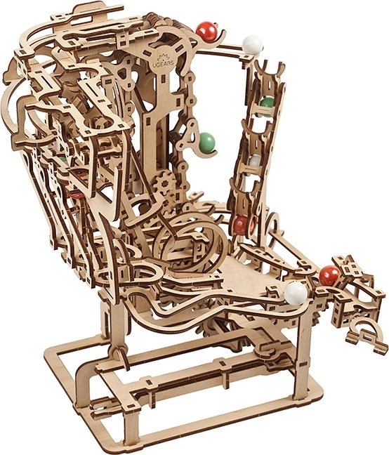 Ugears 3D drewniane puzzle mechaniczne Tor kulkowy łańcuchowy