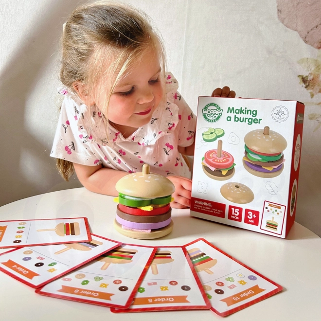 Drewniana burgerowa restauracja WOOPIE GREEN dla dzieci