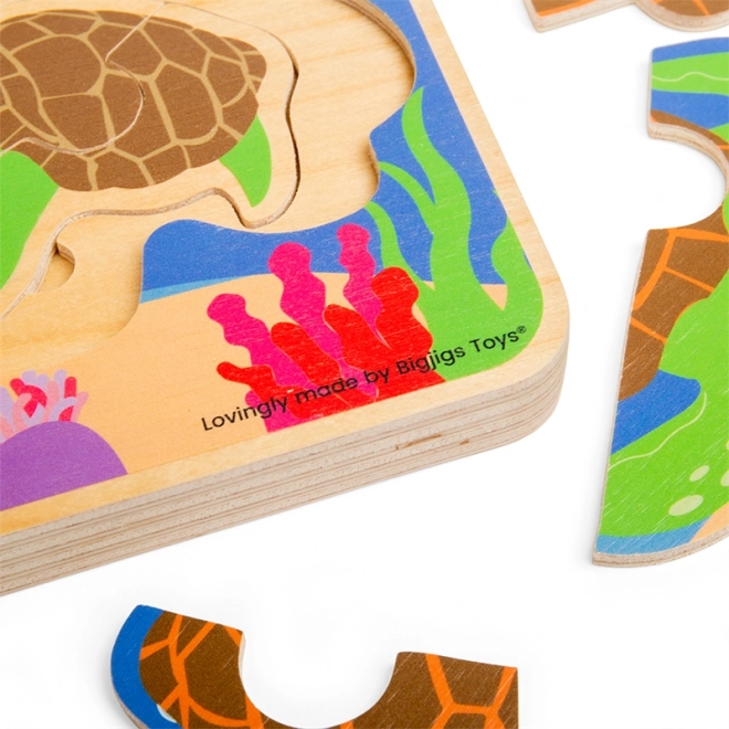 Bigjigs Toys Układanka Cykl Życia Żółwia