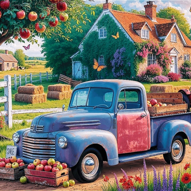 Puzzle TREFL Premium Plus Czas na Herbatę: Auto Rolnika 500 Elementów