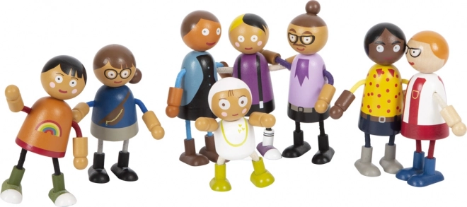 Small Foot Elastyczne laleczki rodzina z dzieckiem