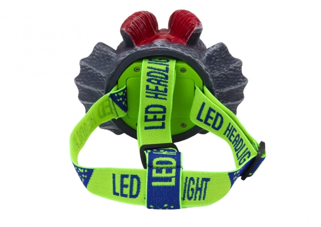 Latarka czołówka Dinosaurus - Regulowany pasek, 3 diody LED