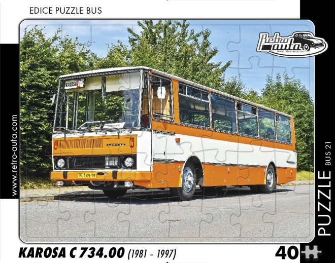 RETRO-AUTA puzzle autobus Karosa C 734.00 (1981–1997), 40 elementów