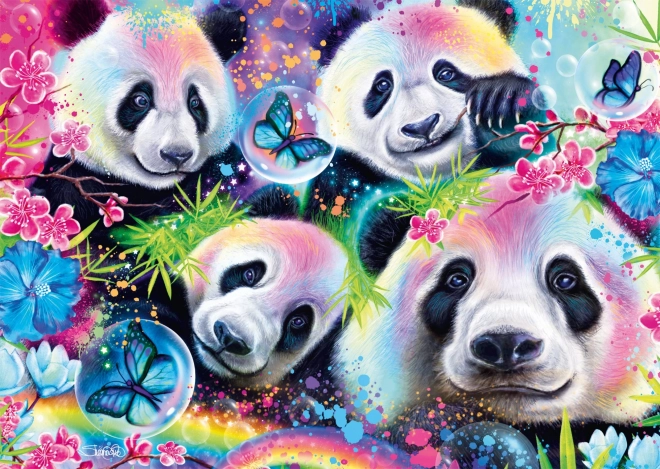 Puzzle Schmidt Neon: Pandy 1000 elementów