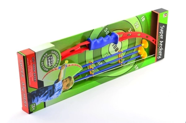 Łuk i strzały 3 szt. plastik 71cm w pudełku
