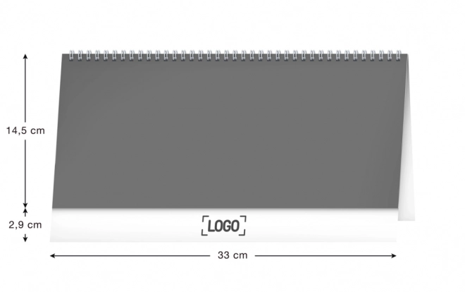 NOTIQUE Kalendarz biurkowy Krajina 2025 – 14-dniowy, 33 x 14,5 cm