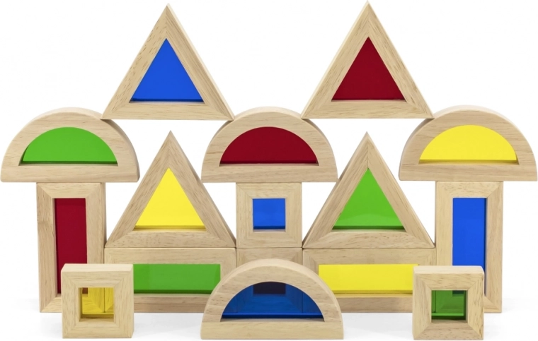 Przezroczyste kolorowe okienka do zabawy światłem