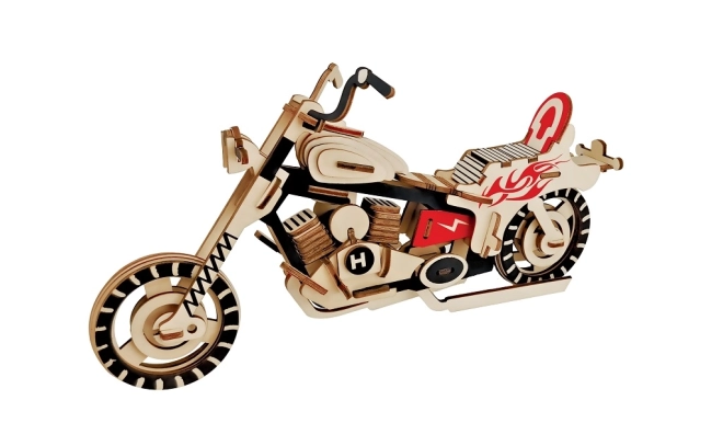Drewniane 3D puzzle Motocykl HD I