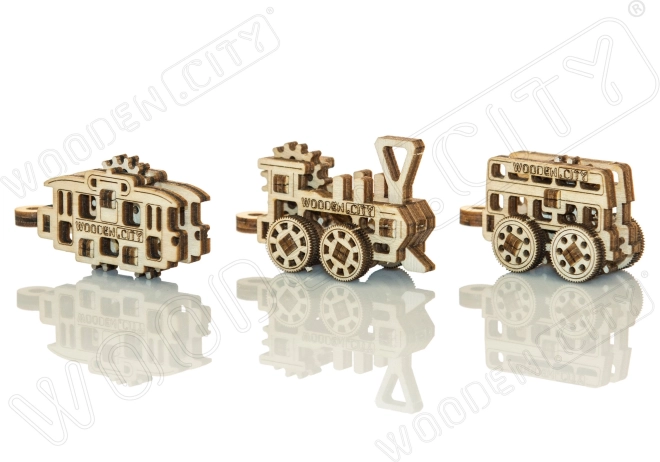 3D puzzle Środki transportu - Wooden City mini zestaw