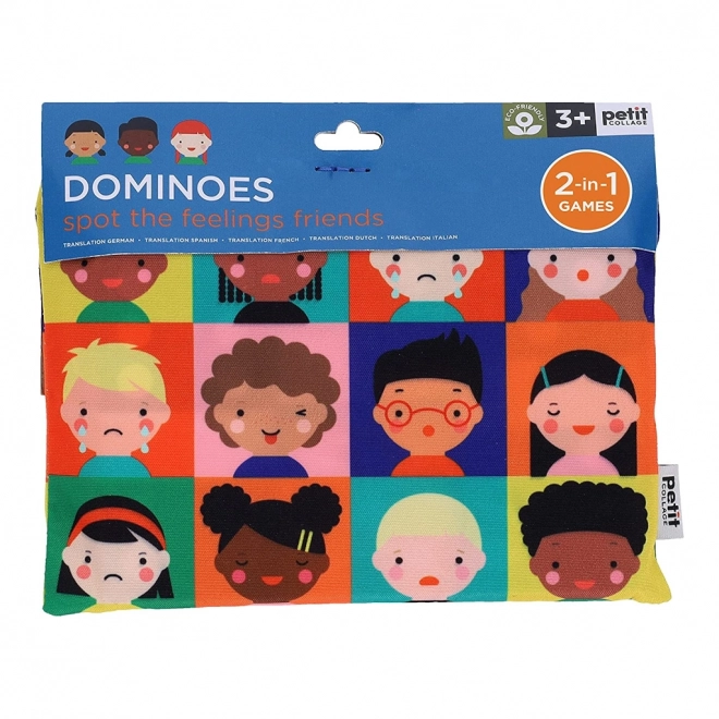 Petit Collage Domino 2w1 emocje/liczby