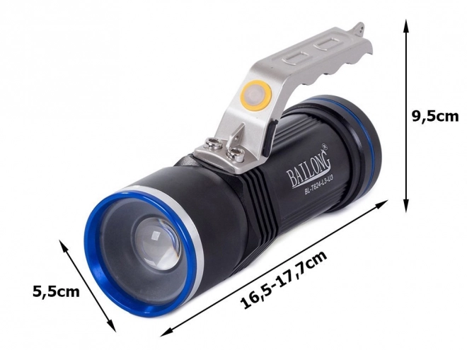 Wojskowa latarka LED z Cree XM-L3-U3 Zoom od Bailong