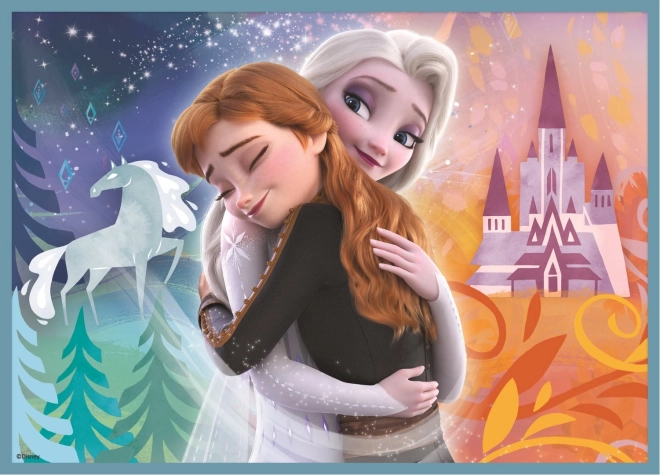 Frozen Puzzle 4w1 (12, 15, 20, 24 elementów) - Piękny świat
