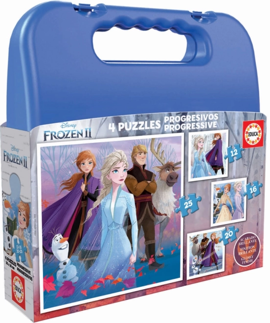 EDUCA Puzzle w walizce Kraina Lodu 2, 4w1 (12,16,20,25 elementów)