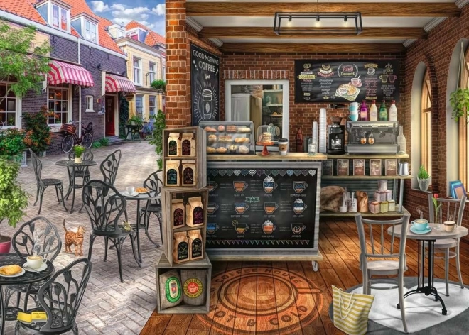 Puzzle 2D 1000 elementów – urocza kawiarnia Ravensburger