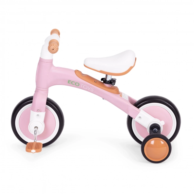 Rowerek balansowy z pedałami - treningowe boczne kółka 3w1 ECOTOYS