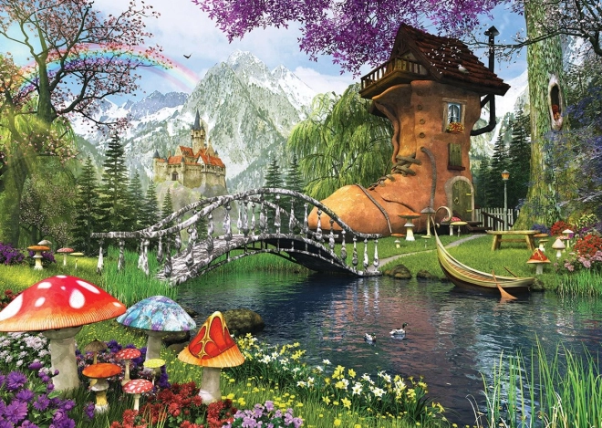 ART PUZZLE bajkowy domek w starej bucie – 1000 elementów