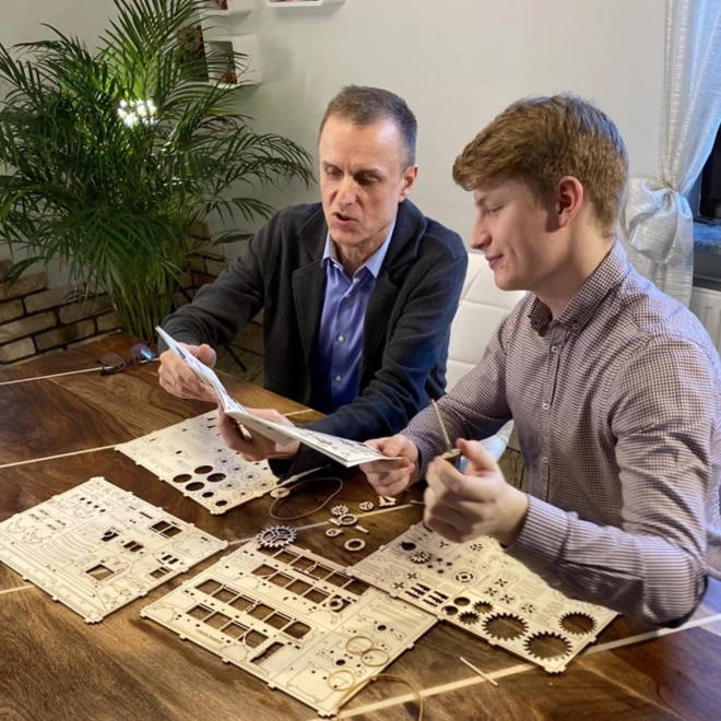 WOODEN CITY 3D puzzle Steampunk zegar ścienny 269 części