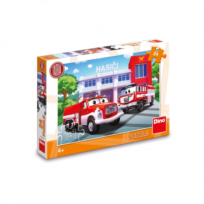 Dino puzzle Strażacy 24 części