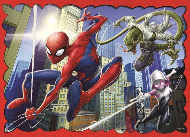 Puzzle 4w1 Bohaterski Spider-Man