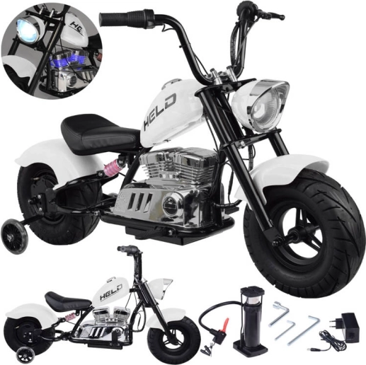 Elektryczny motocykl dziecięcy chopper 24V z manetką gazu i hamulcem tarczowym