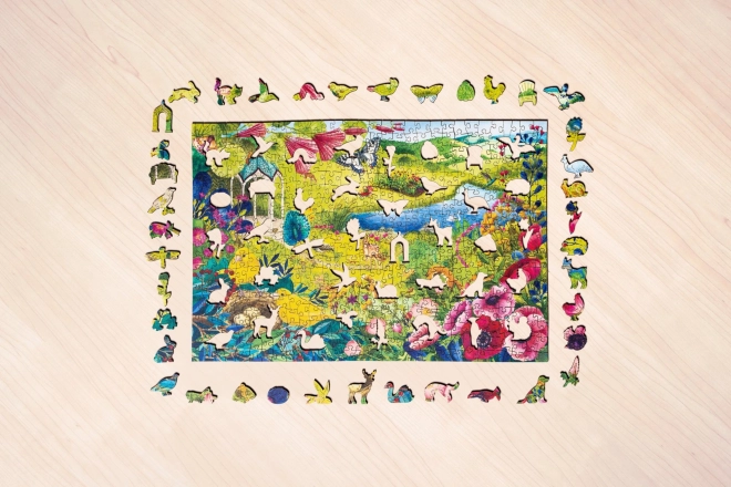 Drewniane puzzle Dziki ogród 500 części