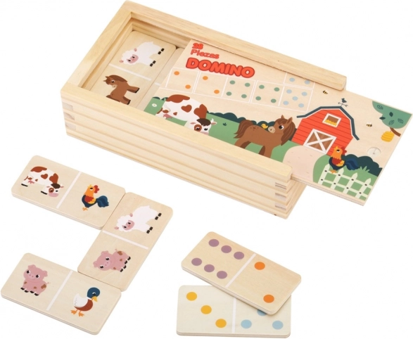 domino farma 2kids toys – dwustronne drewniane domino dla dzieci