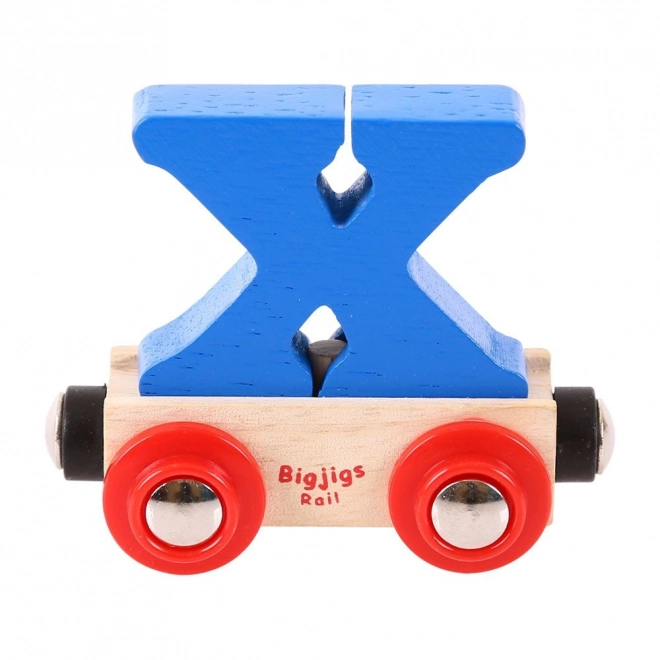 Bigjigs Rail Wózek drewnianej kolejki - Litera X