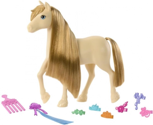 barbie tajemnice: koń tornado z długą grzywą do stylizacji