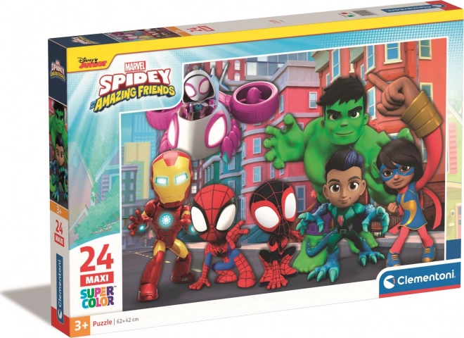 CLEMENTONI Puzzle Spidey i jego niesamowici przyjaciele MAXI 24 kawałki