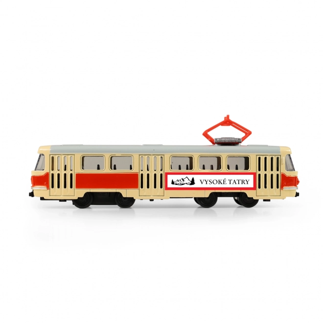 Metalowy retro tramwaj 16 cm WYSOKIE TATRY
